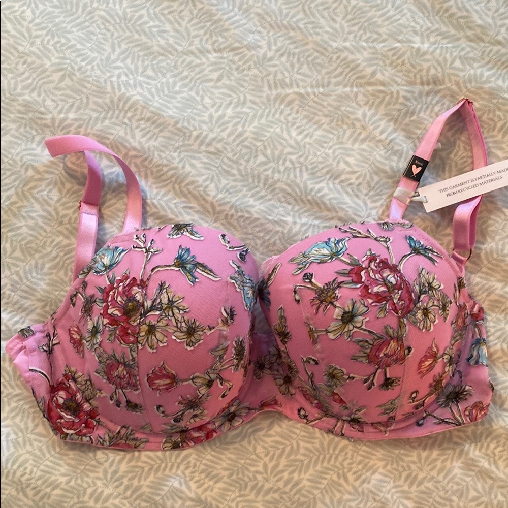 Victoria's Secret Pink Floral Underwire Bra